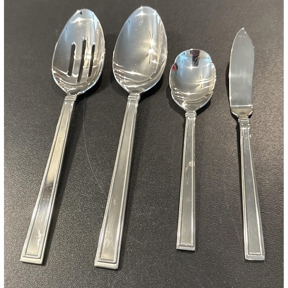 Lenox Regalia Serving Set Spoon Sugar Butter Knife Set Of 4 Stainless Steel